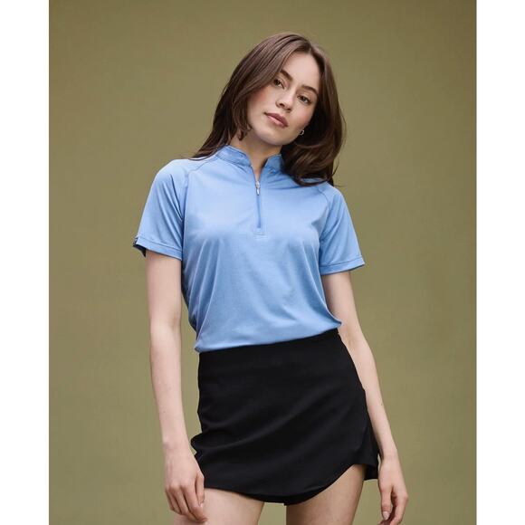 Storm Creek Women’s Visionary II Solid Short Sleeve Polo – Size M - Blue - Picture 1 of 10